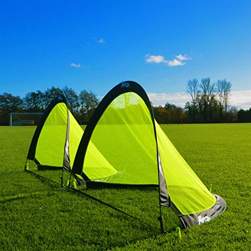 Flash Pop-Up Fussballtore für Garten, Dieses Tor Set ist als EIN Paar geliefert und in 3 Größen erhältlich - 0,76m, 1,2m oder 1,8, für sofortigen Spaß (1,8m (Paar))