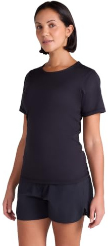 Mountain Warehouse Quick Dry Womens IsoCool T-Shirt Black 8 | Lightweight & Comfortable Ladies Tee to Keep Dry & Cool, Breathable & High-Wicking Short Sleeve Active Top for Summer, Travel