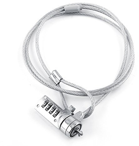 VGEBY Notebookschloss Laptop Sicherheitsschloss Mit 4 Stelliger Zahlenkombinationschloss Diebstahlsicherung Für Notebook-PC