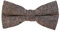 DonDon Herren Fliege 12 x 6 cm kariert gebunden und stufenlos justierbar aus Baumwolle im Tweed Style braun