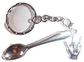 Starfish Records Detachable Rocker Love Salute Hand Mini Spoon Keyring Spoonie Keychain