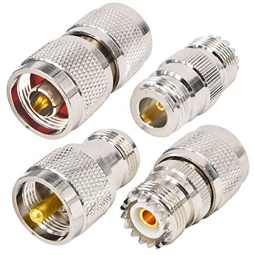 YILIANDUO RF Koaxialadapter kit N zu UHF PL-259 SO-239 Stecker Buchse Gerade Koax Adapter für SWR Repeater WiFi Antenne Repeater Funksignal