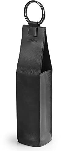 Londo Porte-bouteille de Vin en Cuir Véritable – Porte-vin Élégant et Durable pour Voyage, Pique-niques et Cadeaux