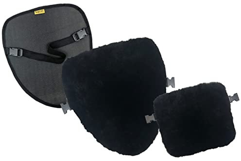 Skwoosh Lammfell Motorrad Sitzbezug Pad Naturplüsch Echte Wolle für Temperaturkontrolle Sommer und Winter und Polsterung für Komfort (Extra groß)
