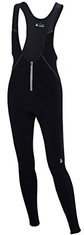 Airtracks Herren Winter Thermo Fahrradhose Lang mit Trägern Comfort Line Trägerhose Fahrrad Hose Radhose Radlerhose Gepolstert Warm- schwarz-neon - L