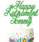 EDSG Personalised Cake Topper for Retirement | Custom Cake Decoration With Any Name | Double Sided Multicolour Glitter Party Decoration Hand Finished in UK(Green)