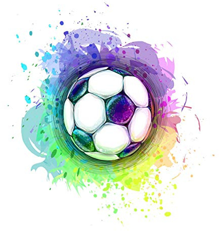 186 Wandtattoo Fussball Soccer - Wandbild Kinderzimmer Wanddeko Junge Wandsticker Aufkleber - Größe 500 x 500 mm