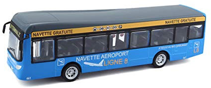 Bburago | City Bus | Navette aéroport à Portes ouvrantes | Reproduction de Miniatures à échelle 1/64 | Rouge | Jouet pour Enfant dès 3 Ans - à Collectionner | 32103