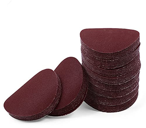 LEONTOOL Sanding Discs 3 Inch 180 Grit Hook and Loop Sandpaper 100Pcs Sanding Pad NO-Hole Aluminum Oxide Random Orbital Sander
