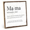 TypeStoff Holzschild mit Spruch – Mama – im Vintage-Look mit Zitat als Geschenk und Dekoration zum Thema Mutter, Mutti und Muttertag - HS-00440