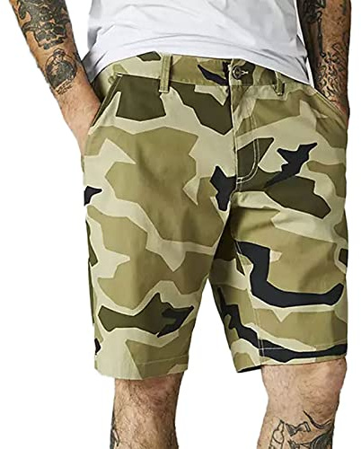 Fox Racing Herren Essex 2.0 Shorts, grün camo, 42