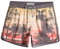 MaaMgic Herren Badeshorts Vintage Retro Boardshorts Schnelltrocknend Kurz Badehose Schwimmhose mit Mesh-Futter und Verstellbarem Tunnelzug,Orange Hawaii,XL