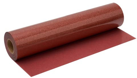 FANSGUAR Orange Glitter HTV Roll -12x10ft Iron on Heat Transfer Vinyl for DIY Shirts Gifts