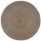 vidaXL Teppich Handgefertigt Jute Wohnzimmerteppich Juteteppich Handwebteppich Bodenmatte Schlafzimmer Wohnzimmer Flur Rund 240cm Grau