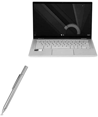 BoxWave Stylus Pen Compatible With Acer Chromebook Spin 514 (CP514-2H) - FineTouch Capacitive Stylus, Super Precise Stylus Pen for Acer Chromebook Spin 514 (CP514-2H) - Metallic Silver