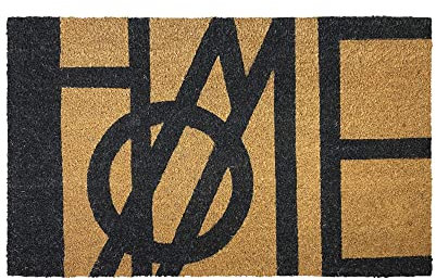 Zerbino Ingresso Casa in Fibra di Cocco con Base in PVC Antiscivolo Misura Rettangolare 75 x 45 Cm Realizzato A Mano Tappeto AsciugaPassi Idea Regalo - Home