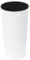 Tymar Pot de fleurs avec insert, pot de fleurs en plastique, grand pot de fleurs, forme ronde, aspect ciseau, intérieur et extérieur, jardin, balcon, terrasse, maison (blanc haut, Ø 19 cm)