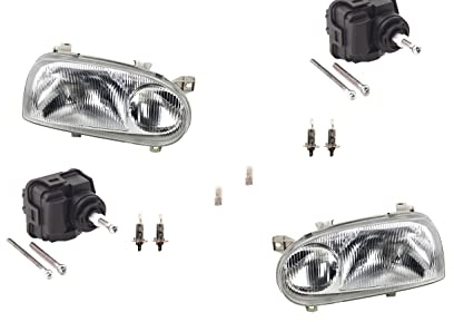 Johns, Scheinwerfer passend für VW Golf III 1Hx0 91-97 Leuchtmittel Li Re m. Stellmotor