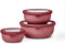 Mepal - Multischale Cirqula Round Set 3-teilig - Vorratsdosen mit Deckel - Geignet als Aufbewahrungsbox, Kuhlschrank, Gefrierschrank & Mikrowellengeschirr - 350 ml, 750 ml & 1250 ml - Vivid Mauve