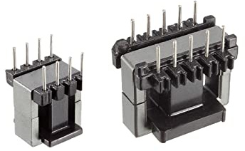 QUARKZMAN Transformator Spulen Ferritkern EE10 EE25-20x4 mit 4 Pin Spule | 1 Set, und 40xE Ferritperle 5x5, Mit 5 Pin Spule, und 10xE Ferritperle