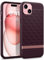 Caseology Parallax Mag Compatible with iPhone 15 Plus Case [Magnetic] [Military Grade Drop Protection] with Side Grip Patterns iPhone 15 Plus Case - Burgundy