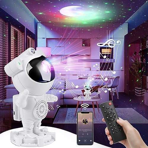 icyant Astronaut Galaxy Star Projector Starry, Astronaut Star Night Light with Bluetooth and Remote Control, Bedroom and Ceiling Projector, Best Gifts for Children and Adults, Party Ambient Lighting