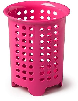Zeal G231H Cutlery Drainer/Utensil Pot, Melamine, Neon Pink