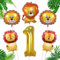 6PCS Löwen Ballon,Luftballon 1 Geburtstag,Geburtstagsdeko Löwe 1 Jahre,Kindergeburtstag Deko 1 Jahr,Geeignet Für Jungen- Und Mädchen-Geburtstagsparty-Dekoration, Themenparty-Dekoration