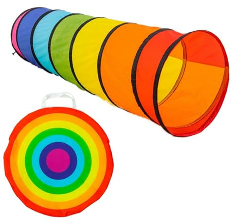 Baoblaze Spieltunnel für Kinder, Zeltspiel, bunt, faltbar, tragbar, Krabbeltunnel für Hunde, Katzen, Kinder, Jungen und Mädchen im Freien, mit Tragetasche