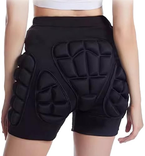 AMZLORD 3D-Schutz, gepolsterte Shorts, atmungsaktiv, for den Winter, Snowboard-Gesäßpolster, Schutz, Skating, schützendes Hüftpolster, Ski, Eislaufen, Roller, Snowboard-Ausrüstung, Unisex