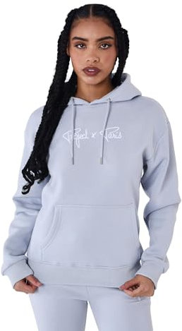 Sweat à Capuche Femme Signature Bleu Glacier L