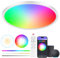 Rawhui Lampara Techo LED RGB Regulable 24W 3400LM Inteligente Plafon LED Techo Compatible con Alexa, Mando a Distancia y APP, Luz Techo LED Redondo 30cm para Dormitorio Salon Cocina Baño