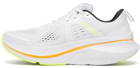 Saucony Guide 18 Herren-Sneaker, Weiß/Schälen, 47 EU