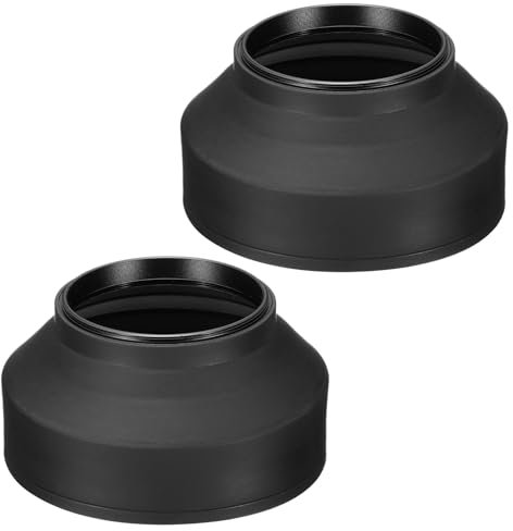 PATIKIL Paraluce Obiettivo Fotocamera 62mm 2pz Paraluce Gomma Pieghevole Protettore Anti-Riflesso ostacolare Eccesso Luce Solare per Ridurre Flare Migliora Fotografia Video Nero
