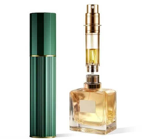 ASADAYS Tragbarer Parfümzerstäuber, nachfüllbar, leere Reise-Sprühflasche, Nano-Nebel, Bodenfüllung, Mini-Zerstäuber, Taschengröße, Damen und Herren (PA, Dunkelgrün)