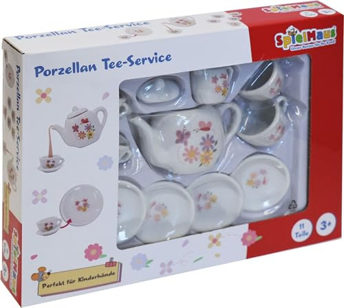 SpielMaus Service à thé en Porcelaine 11 pièces