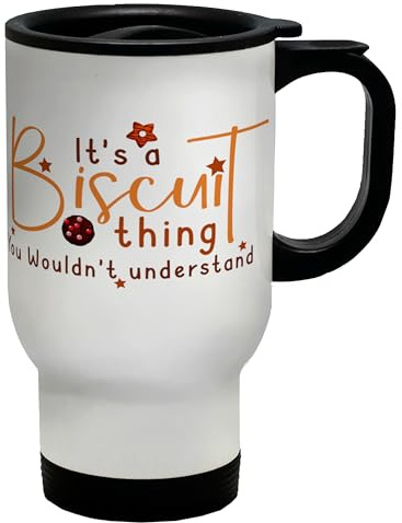 Shopagift Biscuit Thing Travel Mug Bakery Cookies Baking Stainless Steel 14oz Cup