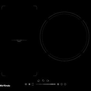 Mx onda Placa Induccion 3 Fuegos con Flexi Zona zona derecha 32 cm, Placa de inducción integrada, control táctil, función boost, temporizador, bloqueo para niños (6800 W)
