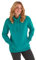 TOG24 Abigail Womens Funnel Neck Sweatshirt with Chunky Knitted Drawcords and Welt Pockets Teal
