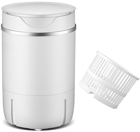FfiMe Lavadora compacta, Lavadora y Secadora giratoria de Tina Simple 2 en 1, Diseño Compacto portátil, Combinación de Lavadora semiautomática para dormitorios y Apartamentos