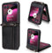 COQUE Case for Motorola Razr 40 Ultra Phone Case, Lanyard + Multi-Slot Business Card Holder Wallet Case, Motorola Razr 40 Ultra Flip Phone Case-Black