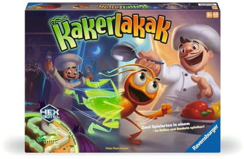 Ravensburger 24762 Kakerlakak Glow in The Dark - Aktionsspiel mit elektronischer Kakerlake für Groß und Klein ab 5 Jahren, für 2-4 Personen
