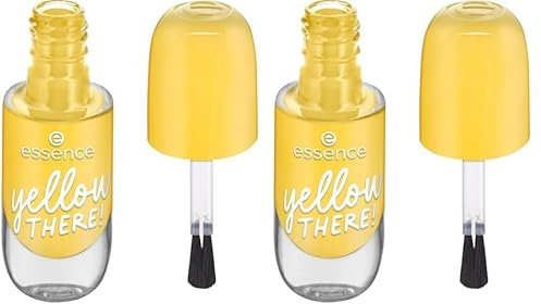 Essence Cosmetics gel nail colour, Nagellack, Gelb, langanhaltend, Expressergebnis, schnelltrocknend, glänzend, vegan, ohne Mikroplastikpartikel, ohne Konservierungsstoffe, ohne Parfüm, 2er Pack (8ml)