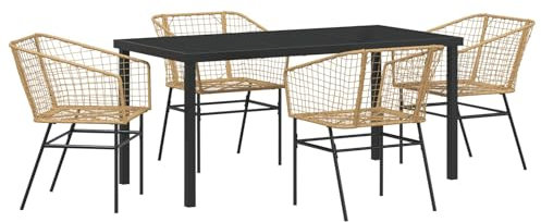 vidaXL Gartenstuhl Set aus braunem Poly-Rattan, 2 Stück. Bequeme Outdoor-Sessel, wetterfest und langlebig, perfekt für Terrasse und Balkon. Modernes Ensemble für den Sommer.