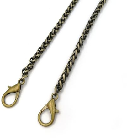 Blausky 1 styck 60 cm metallfickkedja, 5 mm kedja bärrem axelrem väska kedja kedja handväska kedjor reservkedja metallkedja för gör-det-själv axelväska handväska, brons