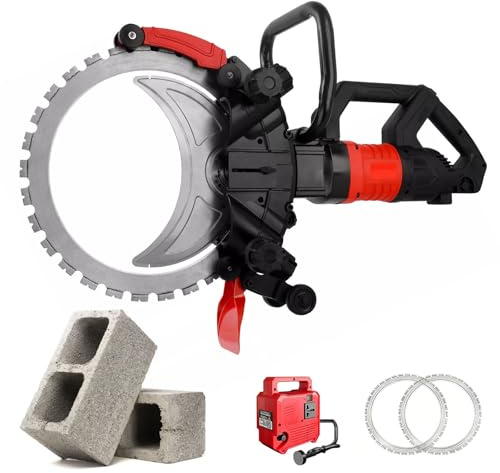 Aredwhiterui PRO 12000W Elektro-Ringsäge, Max Schnitttiefe 30cm, 90° Bündig zur Wand, Wassergekühltes Design zur Staubkontrolle, Fliesensäge mit Zweigriff für Stahlbeton & Marmor (2 Blätter)