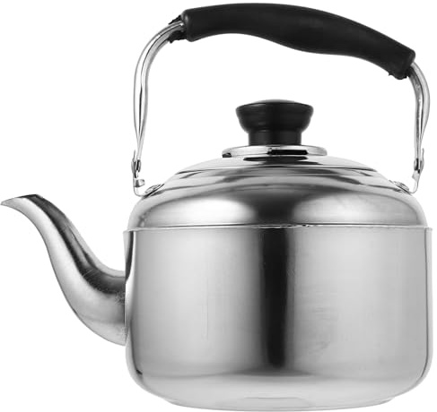 VICASKY Edelstahl Wasserkocher mit Pfeifgeräusch 15L für Gas und Elektroherde Hitze und Korrosionsbeständig für Tee und Kaffee im Haushalt