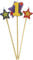 Unique Party Supplies Stern-Geburtstagskerzen - Zahl 1 - 3er-Satz, 18 centimeters