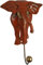 GURU SHOP Kleiner Garderobenhaken, Metall Kleiderhaken - Elefant 1, 18x12x4 cm