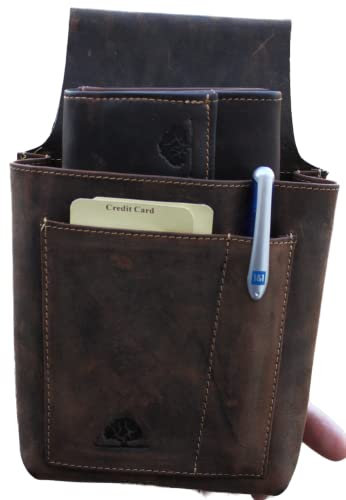 Kellnerbörse/Kellnertaschen Set NEU 1785/1786A-braun Greenburry Leder